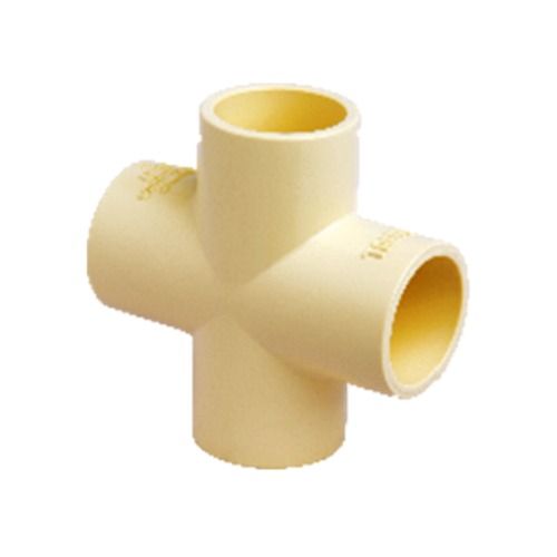 Yellow 3/4 Inch Plastic Cpvc Cross Tee For Plumbing Pipe Fitting