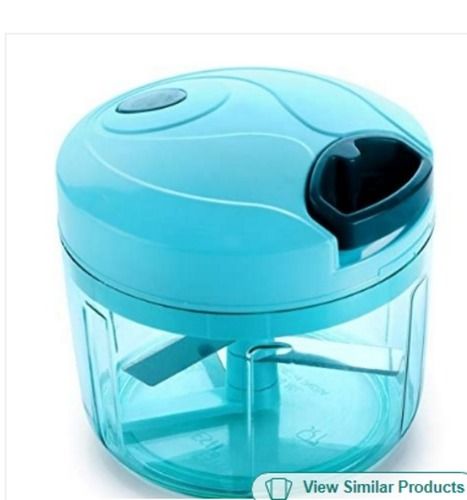 Stainless Steel High Quality Plastic Ganesh Quick Chopper Vegetable Cutter, Pool Blue 725 Ml