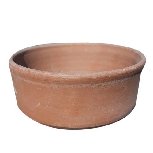 Brown Color Coated Handmade Clay Flower Pot With Round Shape And Eco Friendly