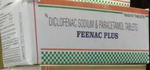 Diclofenac Sodium And Paracetamol Feenac Plus Tablet ,Pack Of 10 X 2 X 10 General Medicines