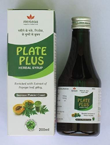 Easy To Take Plate Plus Herbal Syrup For Treat Viral And Normal Fevers (200 Ml)