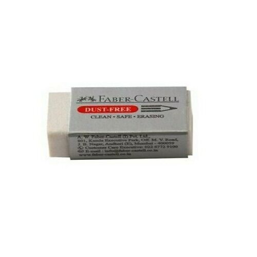 Rubber Faber Castell Dust Free Comfort Edge Eraser In Square Shape Light Weight And Durable