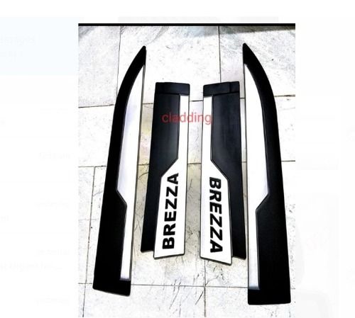 Good Quality 4 Pcs Set Plastic And Chrome Line Brezza Car Cladding Thickness 4-6Mm