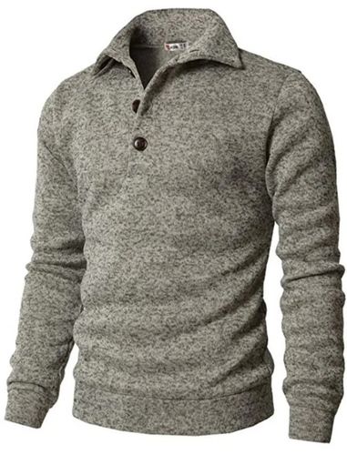 mens woolen fabric polo neck full sleeves casual wear sweater 770