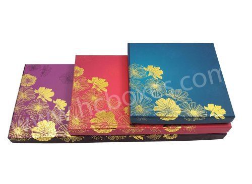 Mix Color Rectangular Shape Cardboard Paper Chocolate Boxes(Handmade)
