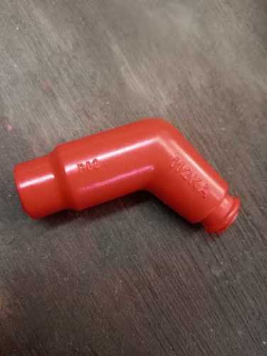 Red Spark Plug Cap And Plastic Material, Round Shape For Two Wheeler Bikes Use