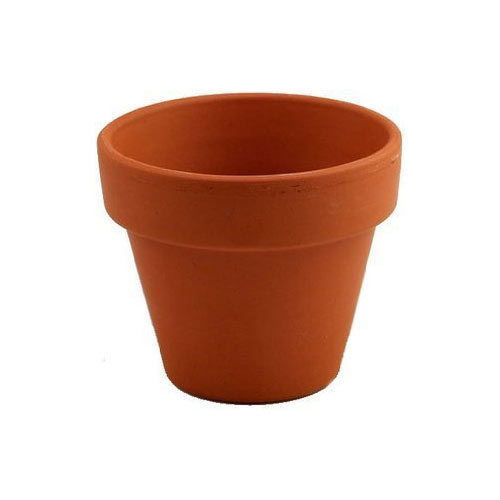 Round Shape Clay Flower Pot For Garden With Brown Color And Eco Friendly