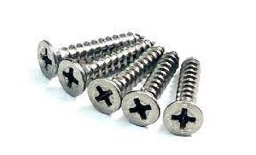 Polished Rust Resistant Colour Silver Steel Screws High Quality Material And Compatible Grip 