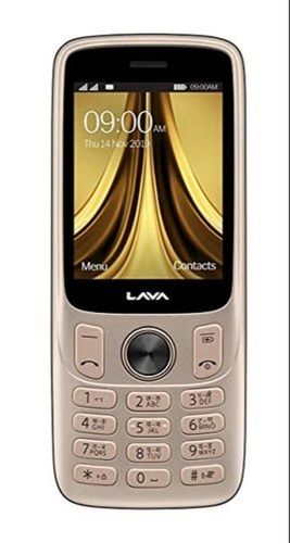 Brown Sleek, Stylish, Fingerprint Resistant Finish And Portable Lava A5 Gold Keypad Mobile Phone