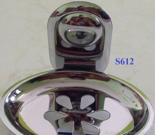 Round Stainless Steel Ss Chrome Finish Wall Mounted Soap Stand, Soap Case, Soap Dish 