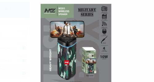 10 W Military Green Portable Bluetooth Wireless Speaker - 300g, 8-inch Subwoofer, 50Hz Frequency Response | Compact, Wireless, Ideal for Gatherings