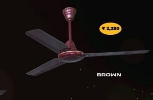 Anti Dust Technology High Speed Three Blades Electric Brown Ceiling Fan Energy Efficiency Rating: 3 Star