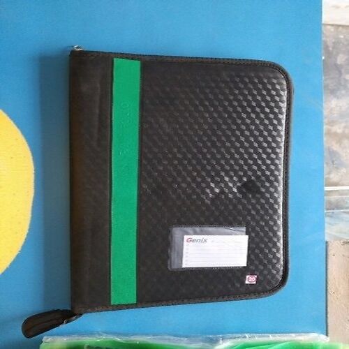 ब्लैक कलर जिनिक्स स्मार्ट खरीदें फॉक्स लेदर फाइल लाइट वेट और लॉन्ग लाइफस्पैन उपयोग: हार्डकॉपी डॉक्यूमेंटेशन के लिए