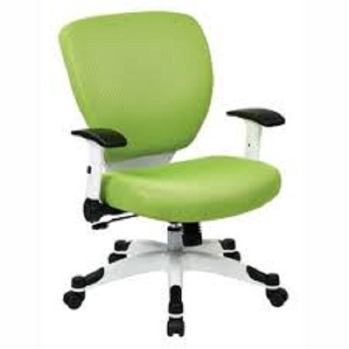 अतिरिक्त सपोर्ट के लिए हैंडमेड पैडेड सीट और वाइड बैक ग्रीन एंड व्हाइट ऑफिस चेयर