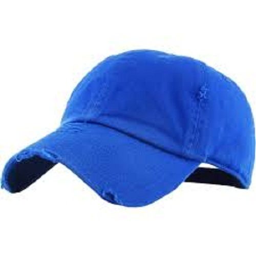 Easy To Clean Comfortable To Wear Versatile Cotton Polyester Blue Casual Cap Age Group: 18-25