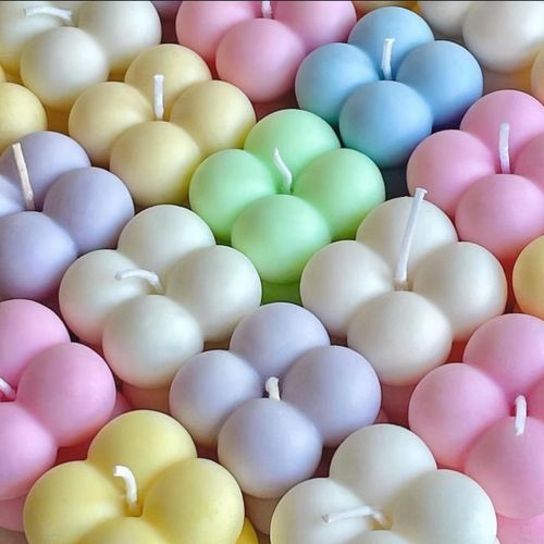 Multicolored Portable Lightweighted Table-Top Mould Candles For Home Decoration  Size: Customized
