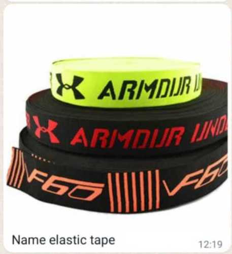 Single Sided 2 Inch Printed Name Elastic Tape For Belt And Garments