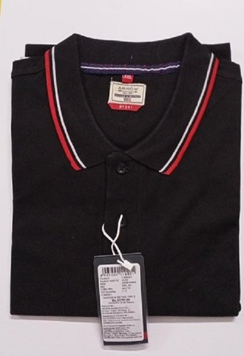 प्लेन स्मूथ टेक्सचर वाली शॉर्ट स्लीव्स आरामदायक और सांस लेने योग्य कॉटन ब्लैक पुरुषों की टी शर्ट