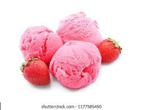 मुलायम और मलाईदार बनावट वाली उत्तम गुणवत्ता वाली और ताज़ा स्वादिष्ट स्ट्रॉबेरी फ्लेवर्ड आइसक्रीम 