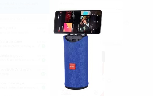 Sound With High Bass And Mobile Stand Portable Bluetooth Speaker - 2.0 Channels, Blue, 50 Hz Frequency Response , Compact and Lightweight Design for Parties