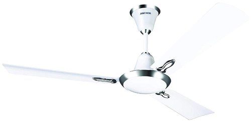 White Color And 3 Blades Anchor Ceiling Fan With 240 Voltage Blade Material: Steel