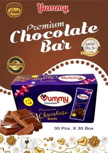 Brown Yummy Milk Chocolates, Rectangular Birthday Chocolate Gift Bar For Kids