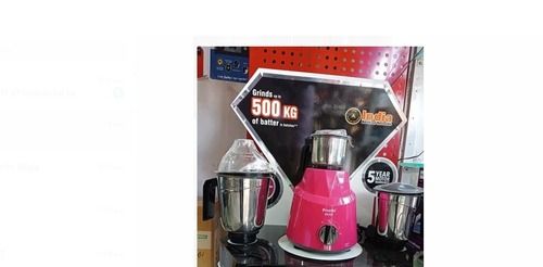 Stainless Steel 550 Watt Pink And Silver Preethi Bajaj Mixer Grinder With 230V Related Voltage