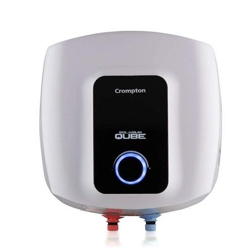 Black And White Compton Solarium Qube Geyser And Energy Rating 5 Star 15 Liters Installation Type: Wall Mounted