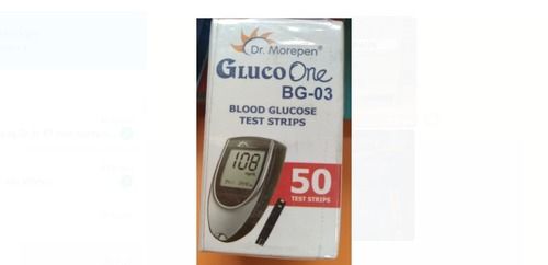 ब्लड ग्लूकोज टेस्ट स्ट्रिप, 50 पीस का पैक और मापने की सीमा 10 से 599 Mg/Dl 