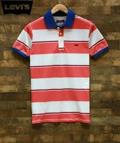 100 Percent Breathable And Comfortable Half Sleeves Striped T Shirt For Men  Age Group: 18-45 Years