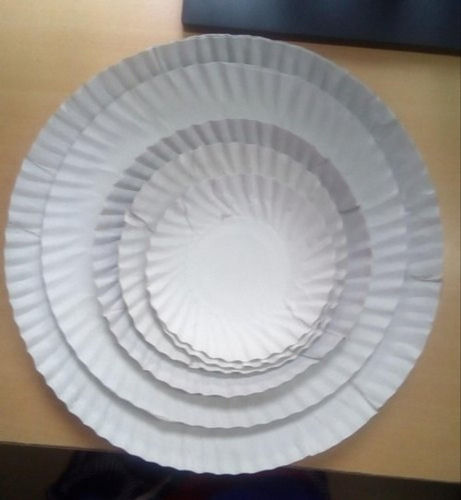 Circle Shape White Color Disposable Paper Plate For Parties, Office, Events