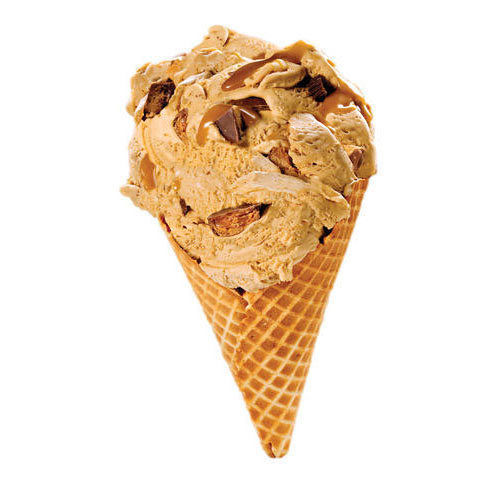 Cream Crust Butterscotch Cone Ice Cream With 1 Day Shelf Life And Delicious Taste