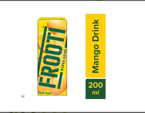 Delicious Yellow Color Mango Frooti Drink Juicy For Drinking And Parties, 200 Ml - Plastic Bottle, 200 ml Size, Sweet Mango Flavor, Oval Shape