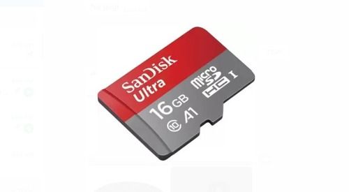 High Quality 16 Gb Sandisk Ultra Memory Card Used For Storage Of Photos  Body Material: Plastic And Rubber