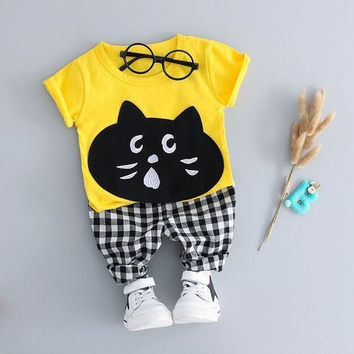 Vary Kids Summer Wear Fashionable Cotton T-Shirt And Pant