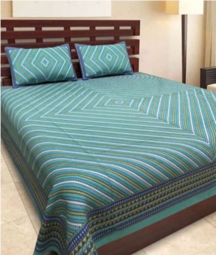 Unique Choice Cotton Material Double Bedsheet With 2 Pillow Covers For Home