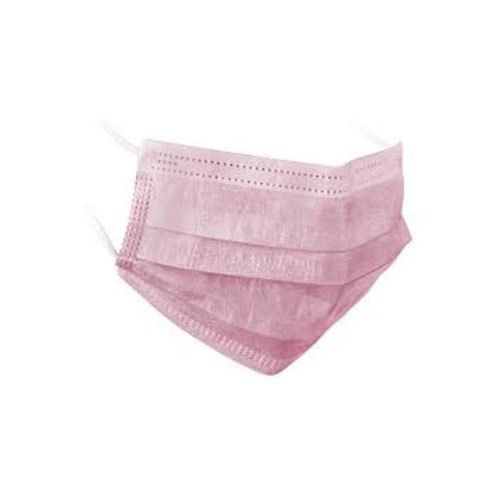 3 Ply Surgical Disposable Face Mask With Light Pink Color And Cotton Fabrics Age Group: Suitable For All Ages