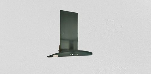 Black Wall Mounted Stainless Steel Electric Chimney For Kitchen Noise Level: 1 Db