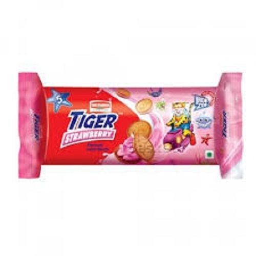 Crunchy And Mouth Watering Tiger Strawberry Cream Flavor Sweet Tasty Biscuits