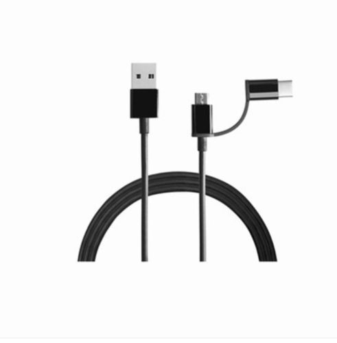 Black Long Life Electric Mi 2 In 1 Usb Cable For Mobile Charging, Cable Size 1M