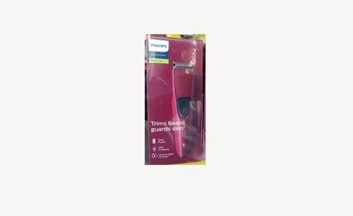 Pink Philips Plastic Trimmer With Stainless Steel Blade & 130 Grams Weight Gender: Male