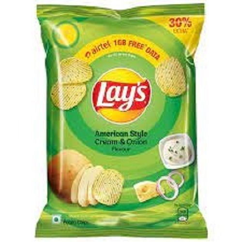 Potato Chips American Style With Cream And Onion Flavor For All Age Groups