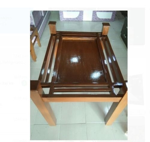 Square Shape Brown Modern Solid Wood Dining Table Set With Four Chair