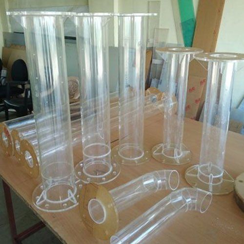3-4 Inch Transparent Color Acrylic Pipe With Round Shape, Light Weight
