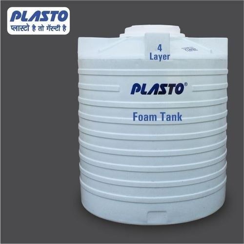 Round 500 L Brand Plastic White Plasto Water Tank 