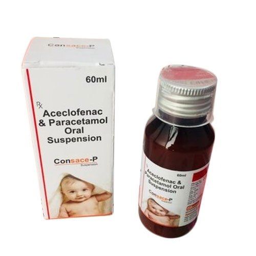 Aceclofenac And Paracetamol Oral Suspension Syrup (Pack Size 60 Ml)