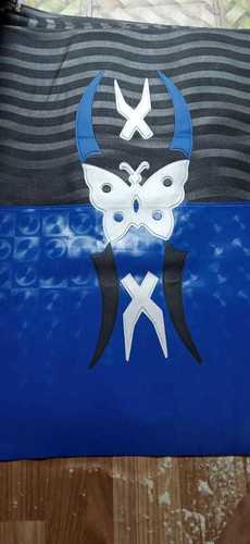 ब्लैक एंड ब्लू प्रिंटेड रेक्टेंगुलर फ्रंट या बैक बाइक सीट कवर, मटेरियल रेक्सीन