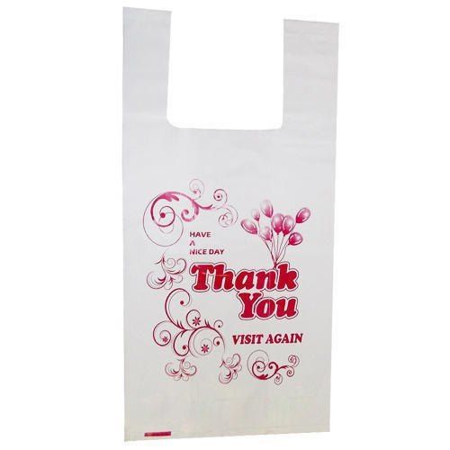 White Disposable And Lightweight Multipurpose Plain Polythene Plastic Carry Bag