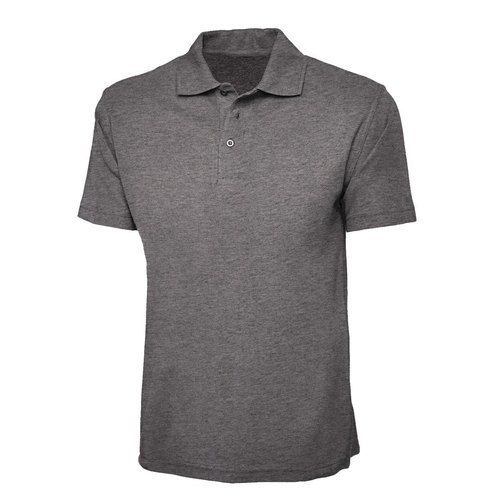 Gray Color Cotton Plain Men Collar T Shirt With Xl , Xxl Size 