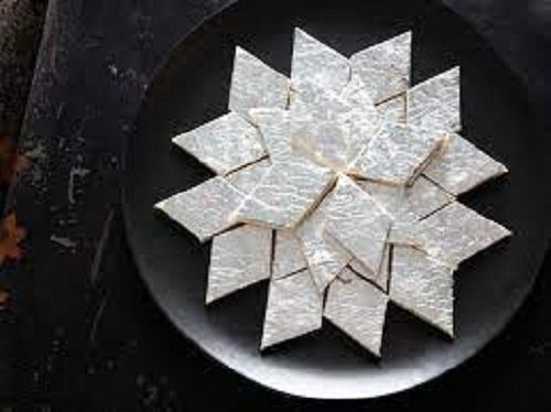 Hygienically Prepared Rich In Aroma And Delicious Silver Coated Fresh Sweet Kaju Katli